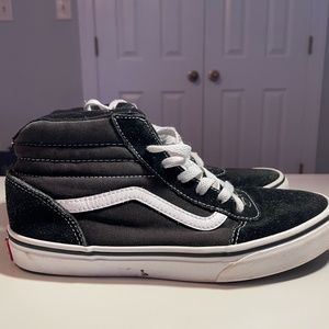 Black And White High Top Vans (Youth 5.5)